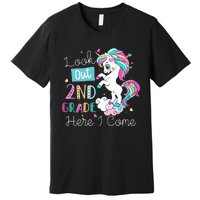 Look Out 2nd Grade Here I Come Unicorn Back To School Kids Premium T-Shirt