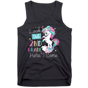 Look Out 2nd Grade Here I Come Unicorn Back To School Kids Tank Top