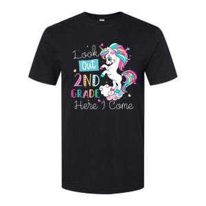 Look Out 2nd Grade Here I Come Unicorn Back To School Kids Softstyle CVC T-Shirt