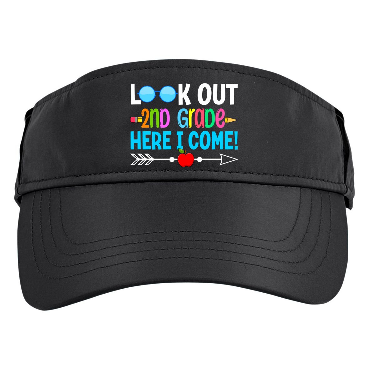 Look Out 2nd Grade Here I Come Back To School First Day Gift Adult Drive Performance Visor