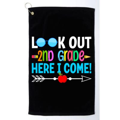 Look Out 2nd Grade Here I Come Back To School First Day Gift Golf Towel