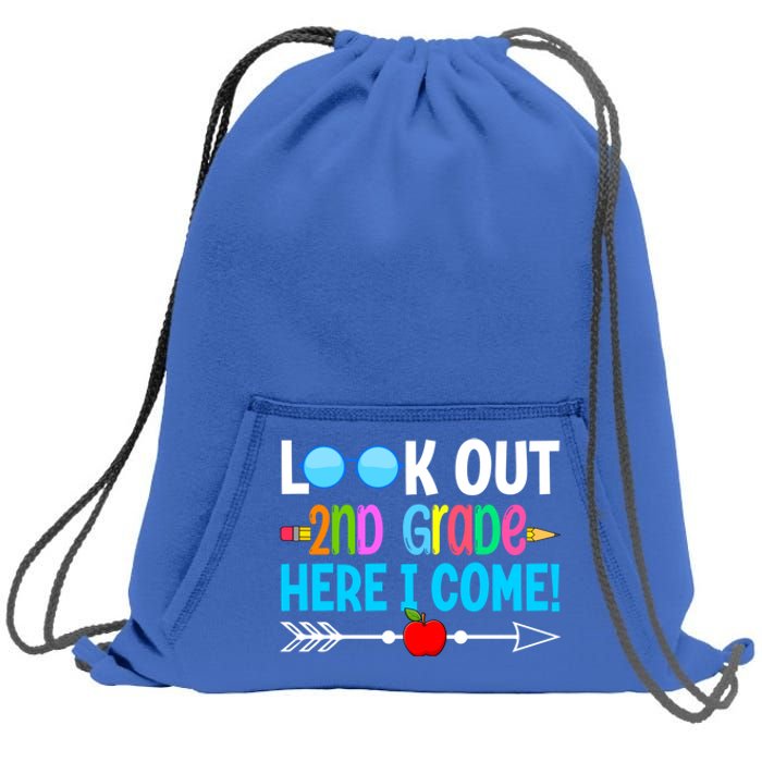 Look Out 2nd Grade Here I Come Back To School First Day Gift Sweatshirt Cinch Pack Bag