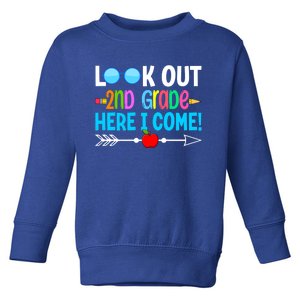 Look Out 2nd Grade Here I Come Back To School First Day Gift Toddler Sweatshirt