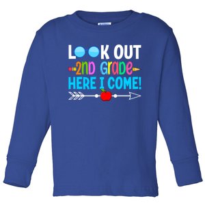 Look Out 2nd Grade Here I Come Back To School First Day Gift Toddler Long Sleeve Shirt