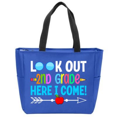Look Out 2nd Grade Here I Come Back To School First Day Gift Zip Tote Bag