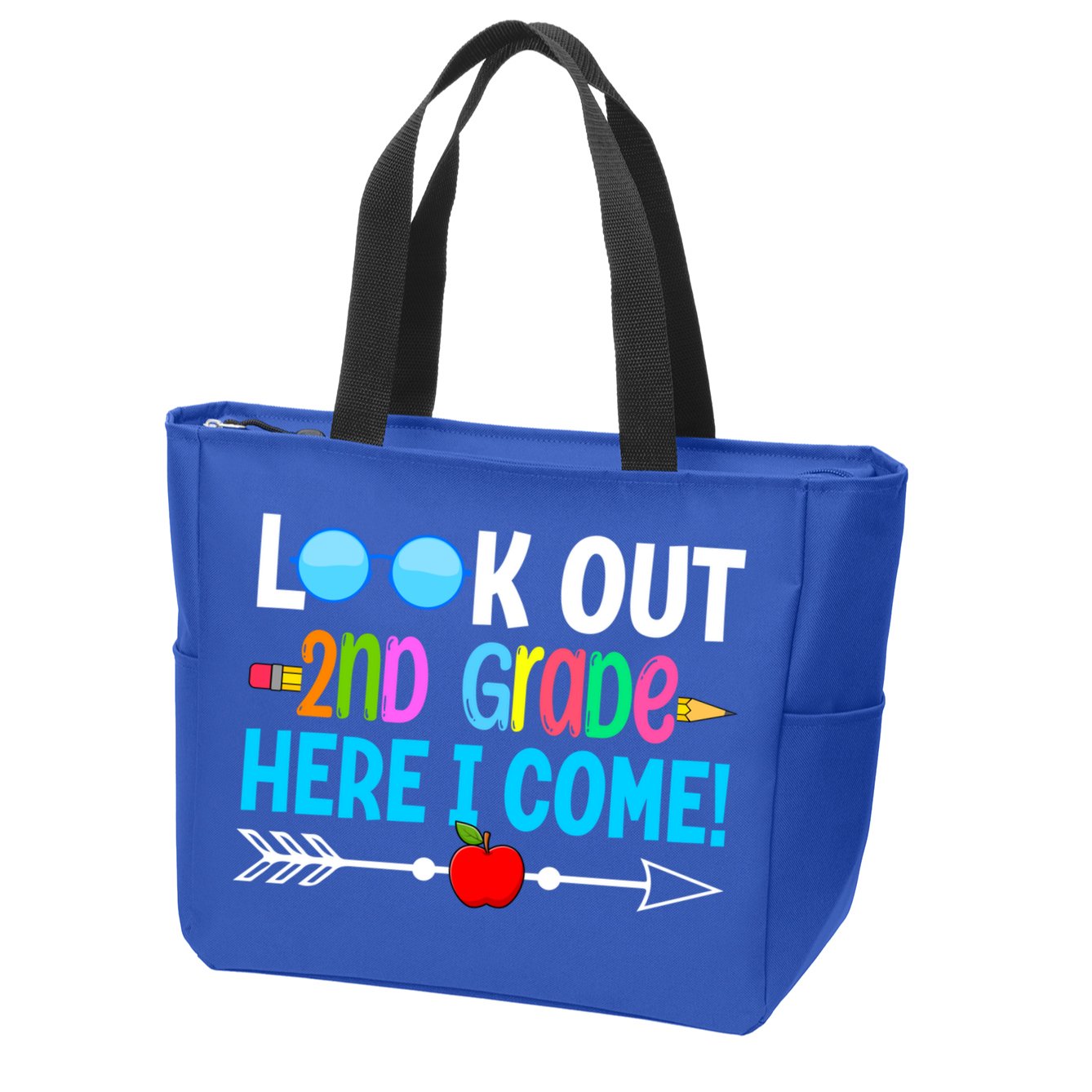 Look Out 2nd Grade Here I Come Back To School First Day Gift Zip Tote Bag