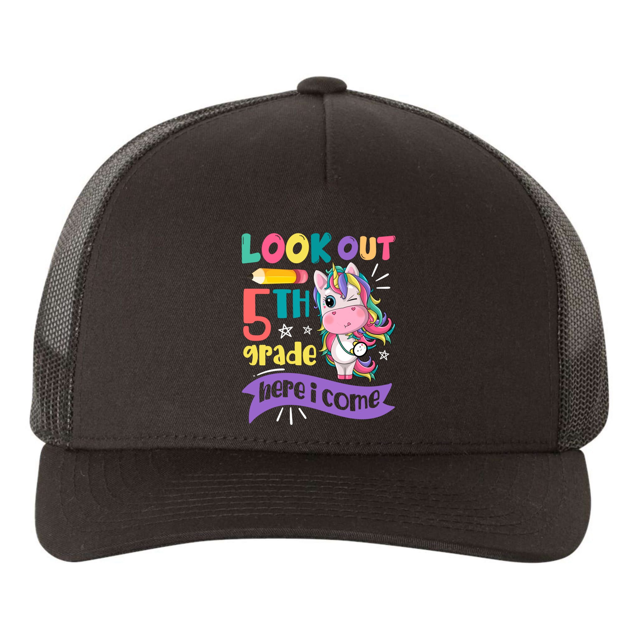 Look Out 5Th Grade Here I Come Unicorn Fifth Grade Great Gift Yupoong Adult 5-Panel Trucker Hat