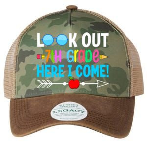 Look Out 7th Grade Here I Come Back To School First Day Gift Legacy Tie Dye Trucker Hat