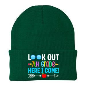 Look Out 7th Grade Here I Come Back To School First Day Gift Knit Cap Winter Beanie