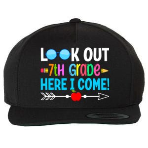 Look Out 7th Grade Here I Come Back To School First Day Gift Wool Snapback Cap