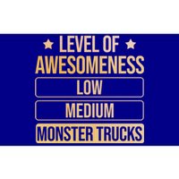 Level Of Awesoess Monster Trucks Monster Truck Gift Bumper Sticker