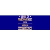 Level Of Awesoess Monster Trucks Monster Truck Gift Bumper Sticker