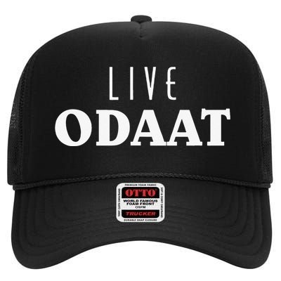 LIVE ODAAT Alcoholics AA Narcotics NA Anonymous Recovery High Crown Mesh Back Trucker Hat