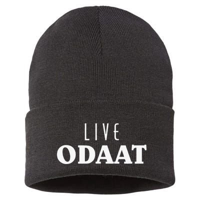 LIVE ODAAT Alcoholics AA Narcotics NA Anonymous Recovery Sustainable Knit Beanie