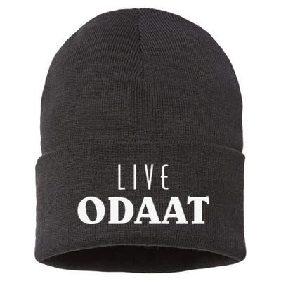 LIVE ODAAT Alcoholics AA Narcotics NA Anonymous Recovery Sustainable Knit Beanie