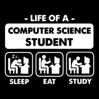Life Of A Computer Science Student Sleep Eat Study Flat Bill Trucker Hat