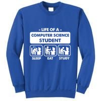 Life Of A Computer Science Student Sleep Eat Study Sweatshirt