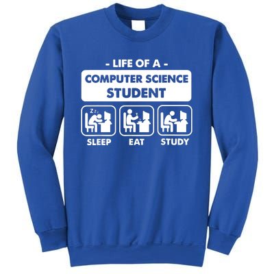 Life Of A Computer Science Student Sleep Eat Study Sweatshirt