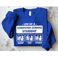 Life Of A Computer Science Student Sleep Eat Study Sweatshirt