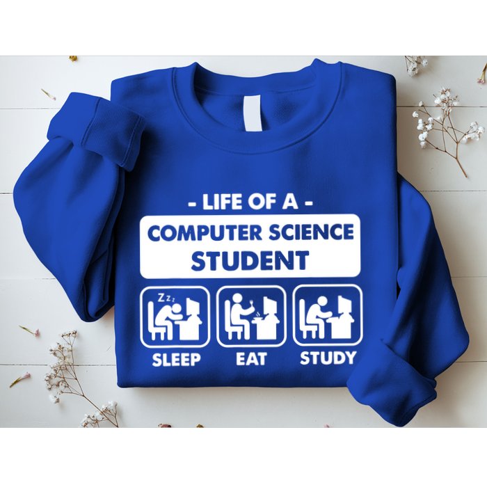 Life Of A Computer Science Student Sleep Eat Study Sweatshirt