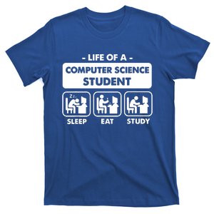 Life Of A Computer Science Student Sleep Eat Study T-Shirt