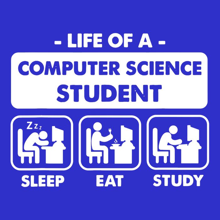 Life Of A Computer Science Student Sleep Eat Study 16 in Basic Backpack