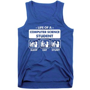 Life Of A Computer Science Student Sleep Eat Study Tank Top