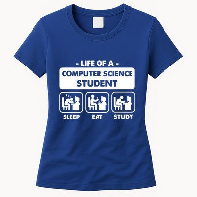 Life Of A Computer Science Student Sleep Eat Study Women's T-Shirt