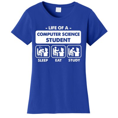 Life Of A Computer Science Student Sleep Eat Study Women's T-Shirt