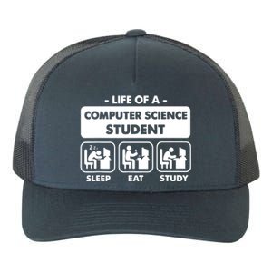 Life Of A Computer Science Student Sleep Eat Study Yupoong Adult 5-Panel Trucker Hat