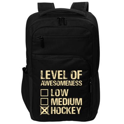Level Of Awesomeness Low Medium Hockey Impact Tech Backpack