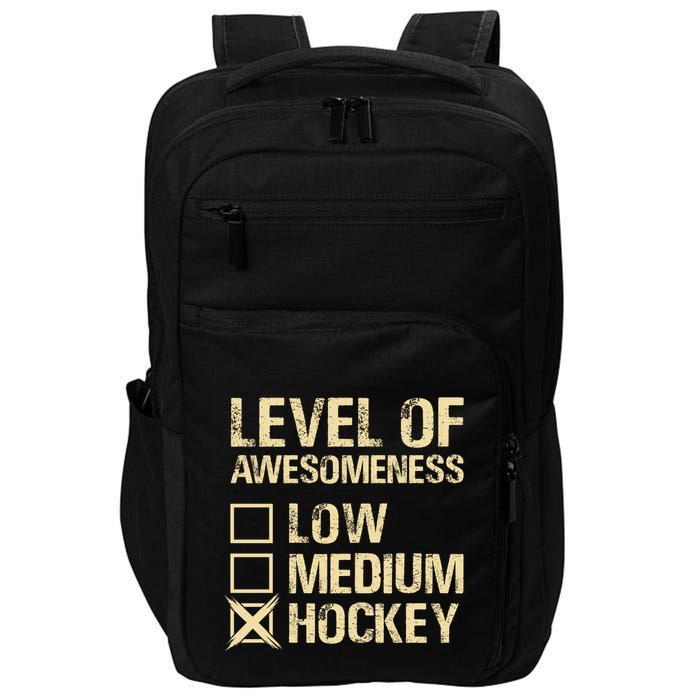 Level Of Awesomeness Low Medium Hockey Impact Tech Backpack