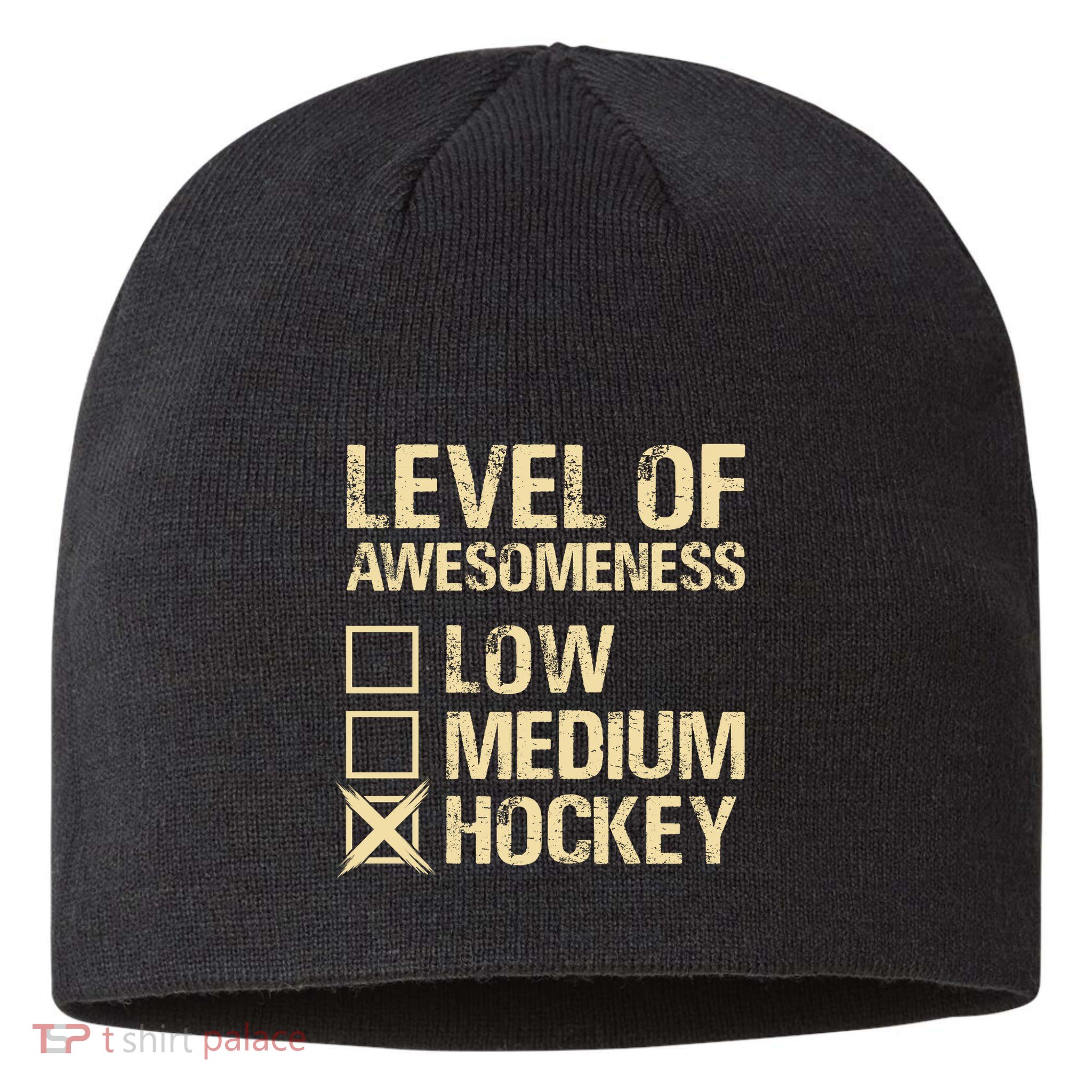 Level Of Awesomeness Low Medium Hockey Sustainable Beanie
