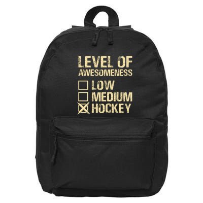 Level Of Awesomeness Low Medium Hockey 16 in Basic Backpack