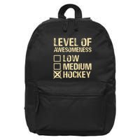 Level Of Awesomeness Low Medium Hockey 16 in Basic Backpack