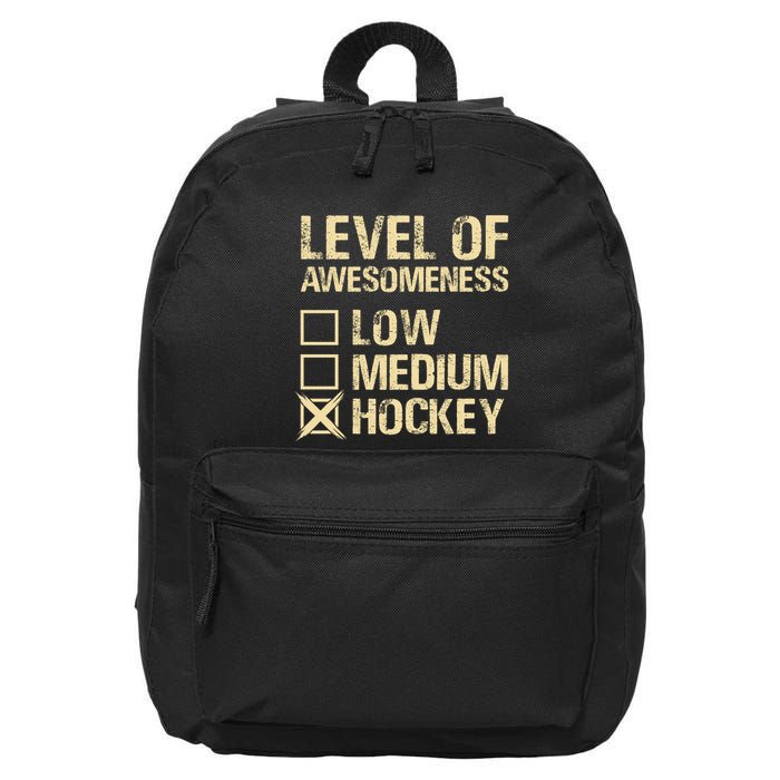 Level Of Awesomeness Low Medium Hockey 16 in Basic Backpack
