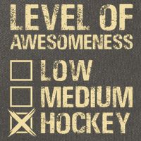 Level Of Awesomeness Low Medium Hockey Cotton Canvas Backpack