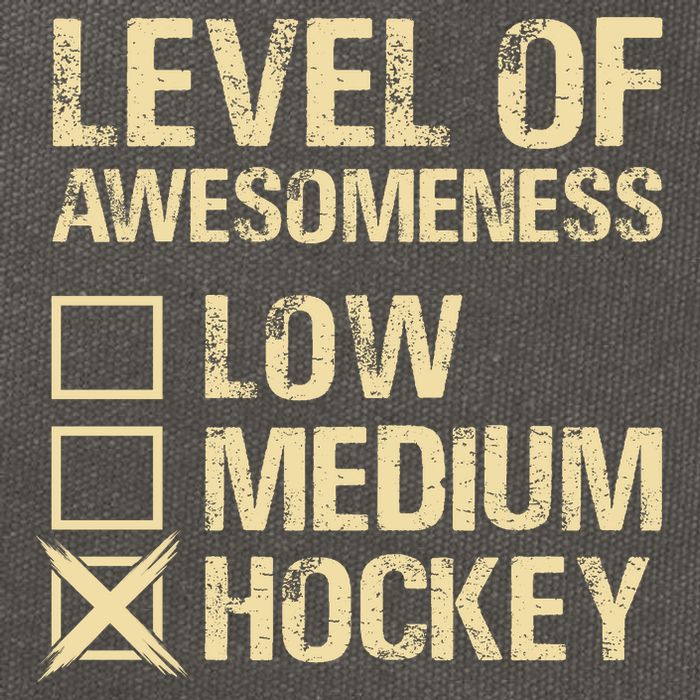 Level Of Awesomeness Low Medium Hockey Cotton Canvas Backpack