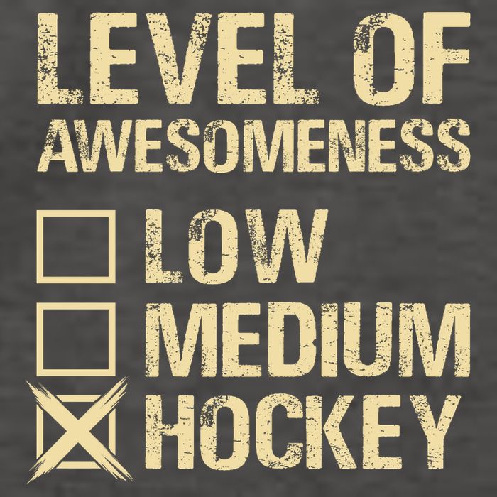 Level Of Awesomeness Low Medium Hockey Vector Backpack