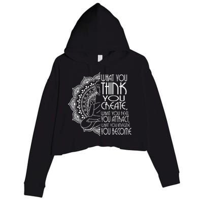 Law Of Attraction Spiritual Buddha Meditation Gifts Men Yoga Crop Fleece Hoodie