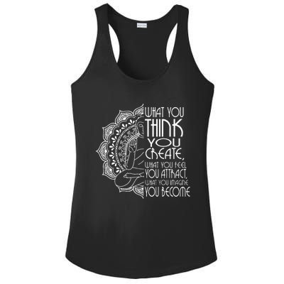 Law Of Attraction Spiritual Buddha Meditation Gifts Men Yoga Ladies PosiCharge Competitor Racerback Tank