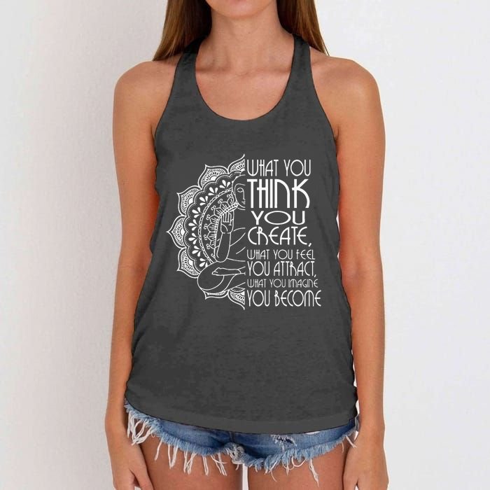 Law Of Attraction Spiritual Buddha Meditation Gifts Men Yoga Women's Knotted Racerback Tank