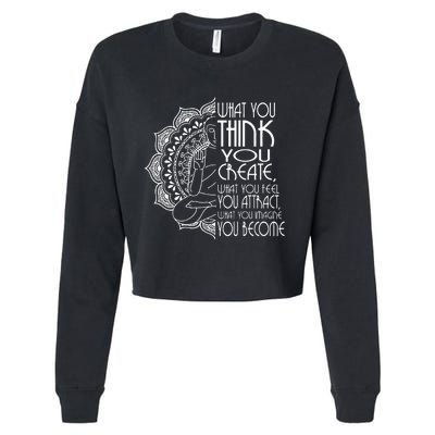 Law Of Attraction Spiritual Buddha Meditation Gifts Men Yoga Cropped Pullover Crew