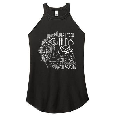 Law Of Attraction Spiritual Buddha Meditation Gifts Men Yoga Women's Perfect Tri Rocker Tank