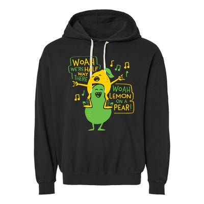 Lemon On A Pear Garment-Dyed Fleece Hoodie