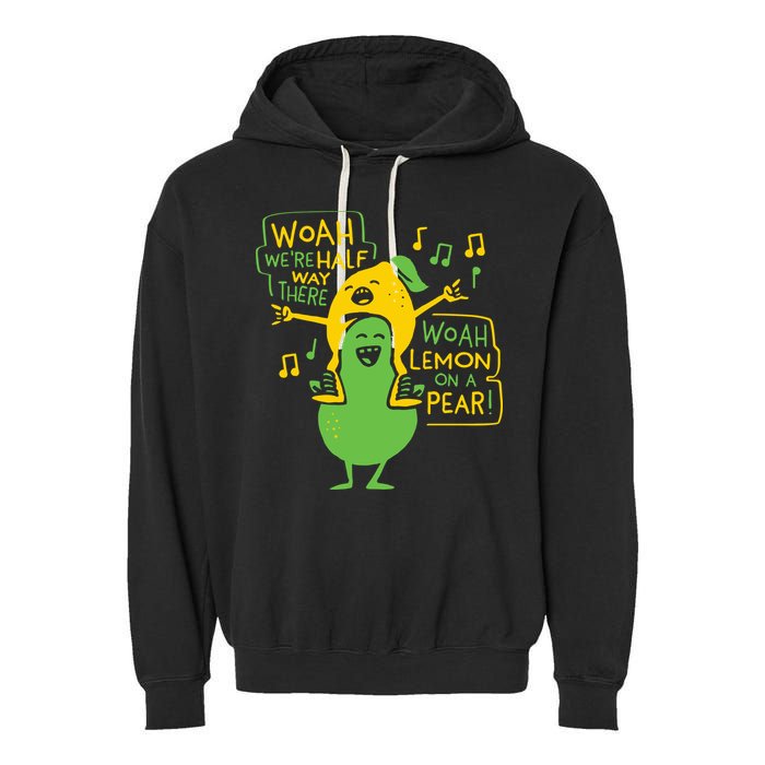 Lemon On A Pear Garment-Dyed Fleece Hoodie