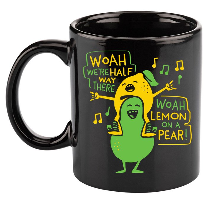 Lemon On A Pear 11oz C Handle Ceramic Mug