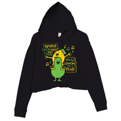 Lemon On A Pear Crop Fleece Hoodie