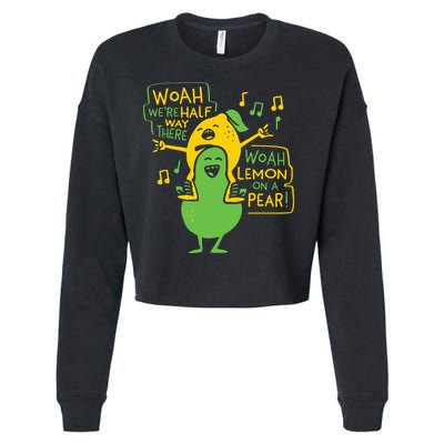 Lemon On A Pear Cropped Pullover Crew