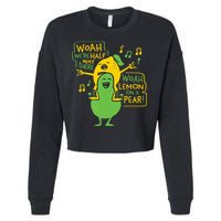 Lemon On A Pear Cropped Pullover Crew